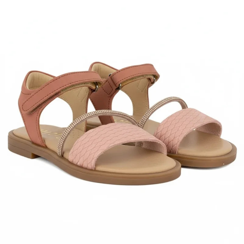 Ricco Ricco Παιδικά Ελληνικά Δερμάτινα Πέδιλα Χειροποίητα Ανατομικά για Κορίτσια Ροζ Πέδιλο Κορίτσι / Sandals Girl 45_38afc5f3-d199-4272-b2fd-5bb9560bbe48