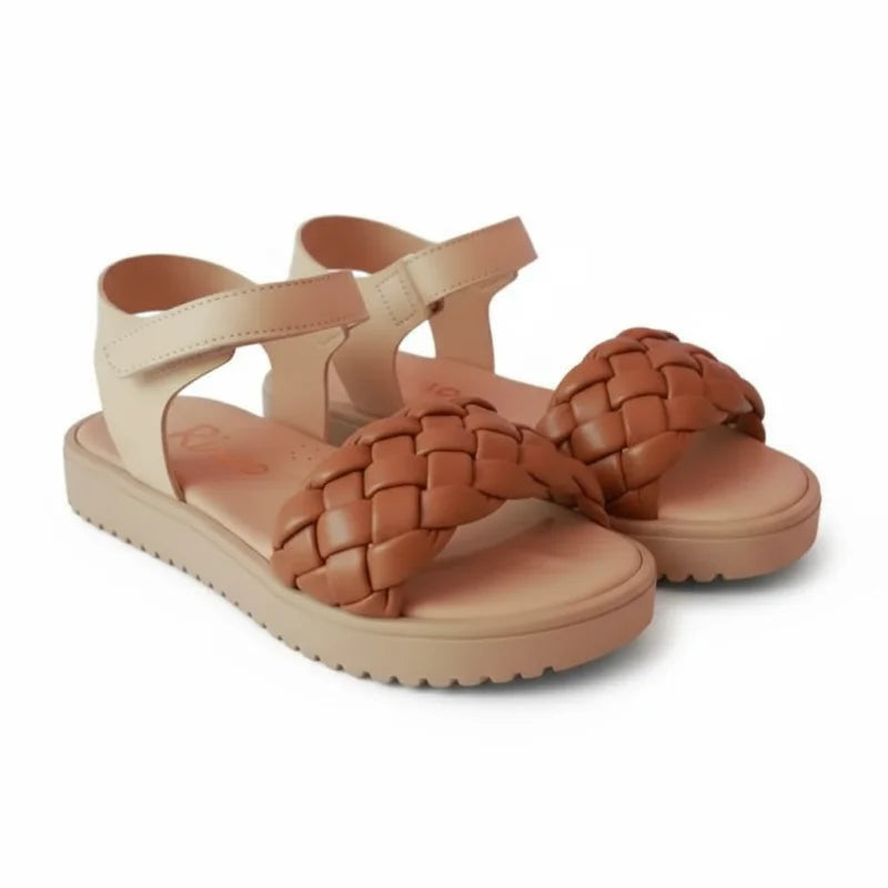 Ricco Ricco Παιδικά Ελληνικά Δερμάτινα Πέδιλα Χειροποίητα Ανατομικά για Κορίτσια Καφέ Πέδιλο Κορίτσι / Sandals Girl 45_5d0aa0b3-51d8-49f8-8a4d-167047d71705