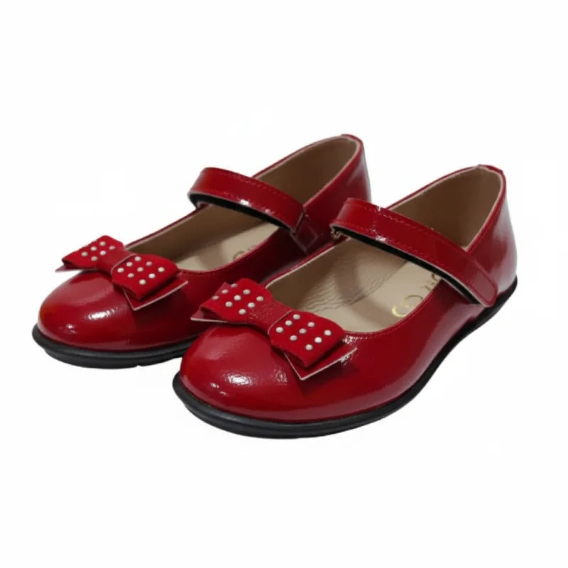 Ricco Ricco Παιδικές Ελληνικές Δερμάτινές Μπαλαρίνες Χειροποίητες Ανατομικές για Κορίτσια Κόκκινη Μπαρέτα/ Ballerina / Flat Shoes Girl 45_6901eb7d-a26e-46f0-ac45-5130b89e2d10