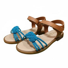 Ricco Greek children's anatomical sandals for girls turquoise
