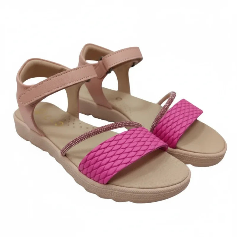 Ricco Ricco Παιδικά Ελληνικά Δερμάτινα Πέδιλα Χειροποίητα Ανατομικά για Κορίτσια Ροζ Φουξια Πέδιλο Κορίτσι / Sandals Girl 45_8e77ebad-d9cc-4576-9efa-3afa636b7eb4