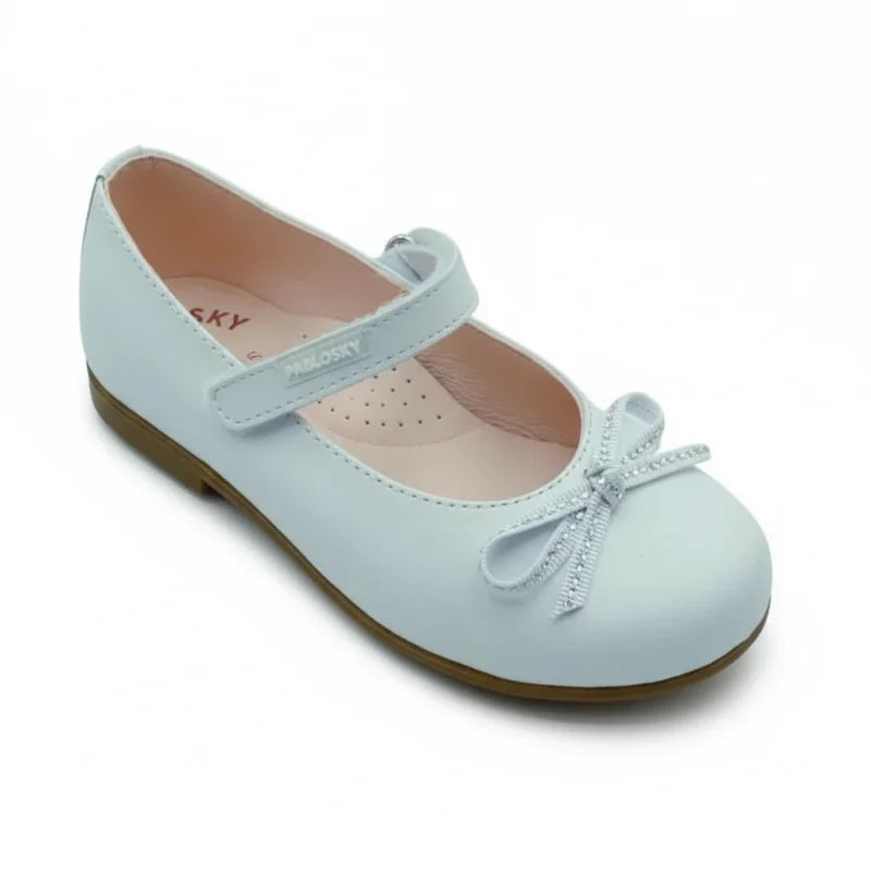 Pablosky Pablosky Παιδικές Ανατομικές Δερμάτινες Μπαλαρίνες για Κορίτσια Λευκές Μπαρέτα/ Ballerina / Flat Shoes Girl 45_8e9ff027-25a0-4135-aa40-58db5bc52a16