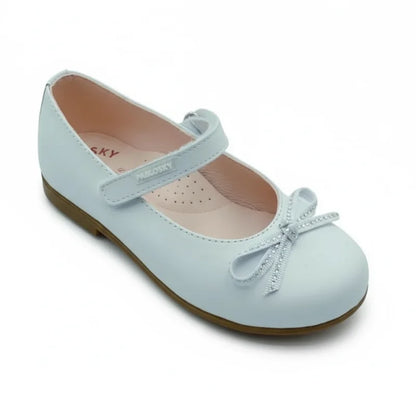 Pablosky Pablosky Παιδικές Ανατομικές Δερμάτινες Μπαλαρίνες για Κορίτσια Λευκές Μπαρέτα/ Ballerina / Flat Shoes Girl 45_8e9ff027-25a0-4135-aa40-58db5bc52a16