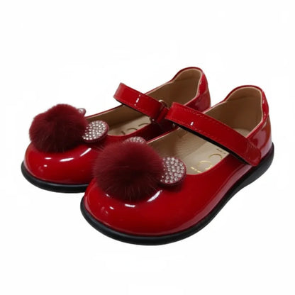 Ricco Ricco Mondo Παιδικές Μπαλαρίνες Ανατομικές με Σκρατς Λουστρίνι Κόκκινο Μπαρέτα/ Ballerina / Flat Shoes Girl 45_95125dfb-479a-4ffe-9932-5d9db40948fd