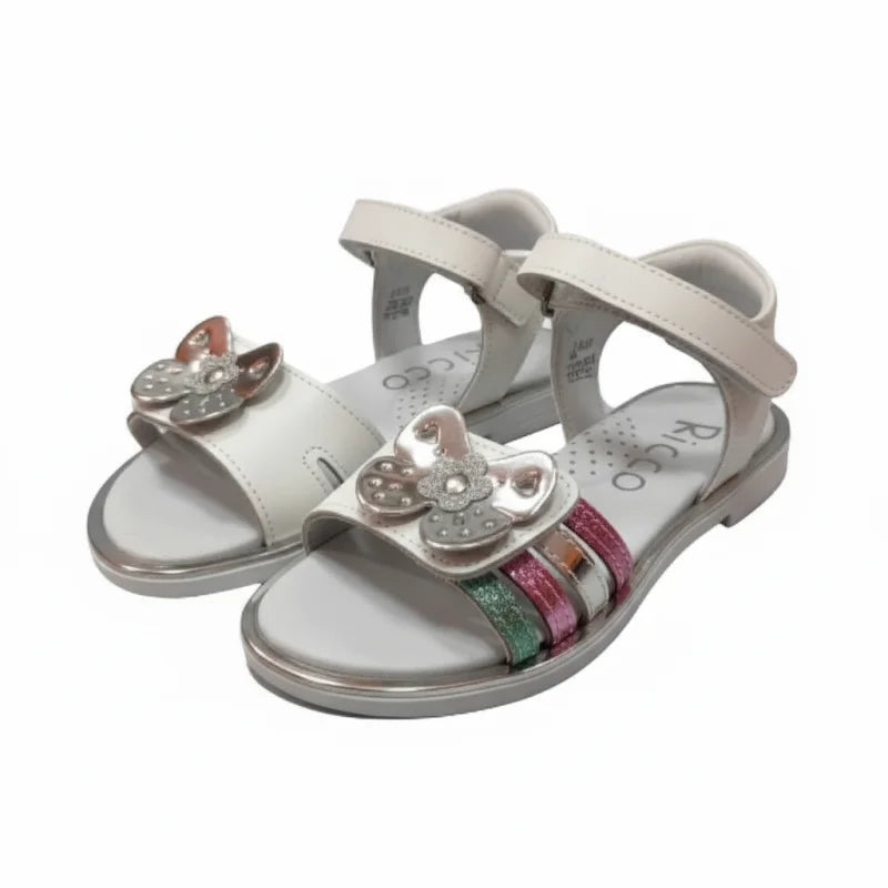 Ricco Ricco Παιδικά Ελληνικά Δερμάτινα Πέδιλα Χειροποίητα Ανατομικά για Κορίτσια Λευκό Πέδιλο Κορίτσι / Sandals Girl 45_95854885-c751-4498-bfba-f53e5f31ed8d
