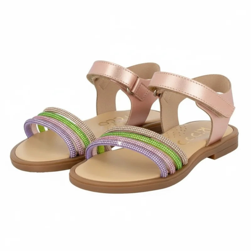Ricco Ricco Παιδικά Δερμάτινα Πέδιλα Χειροποίητα Ανατομικά για Κορίτσια Χαλκος Πέδιλο Κορίτσι / Sandals Girl 45_9606cc08-b013-46e3-92ca-4a73fe842136