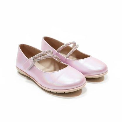 Ricco Ricco Παιδικές Ελληνικές Δερμάτινες Μπαλαρίνες Χειροποίητες Ανατομικές για Κορίτσια Ροζ Πέρλα Μπαρέτα/ Ballerina / Flat Shoes Girl 45_bb512ae7-a70c-4326-9809-98bd59dc7836