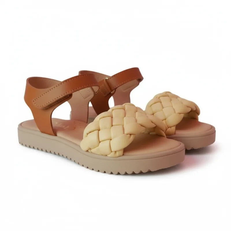 Ricco Ricco Παιδικά Ελληνικά Δερμάτινα Πέδιλα Χειροποίητα Ανατομικά για Κορίτσια Καφέ Πέδιλο Κορίτσι / Sandals Girl 45_c516384b-f616-4bda-81a8-72b064a635e2