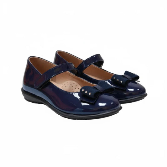 Ricco Ricco Παιδικές Ελληνικές Δερμάτινές Μπαλαρίνες Χειροποίητες Ανατομικές για Κορίτσια Μπλε Μπαρέτα/ Ballerina / Flat Shoes Girl 45_d859c6e3-f84c-40b4-baac-988339c01a67