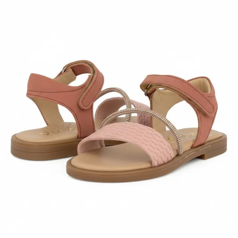 Ricco Ricco Παιδικά Ελληνικά Δερμάτινα Πέδιλα Χειροποίητα Ανατομικά για Κορίτσια Ροζ Πέδιλο Κορίτσι / Sandals Girl 45_ddad569f-3eeb-4173-b93a-ddf66a13498c