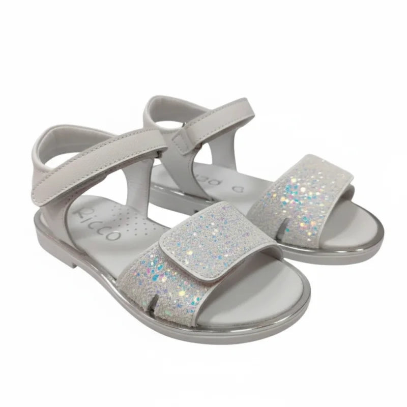 Ricco Ricco Παιδικά Δερμάτινα Πέδιλα Χειροποίητα Ανατομικά για Κορίτσια Λευκά Πέδιλο Κορίτσι / Sandals Girl 45_de92febb-d049-4eb7-abbb-9f35c6e75c22