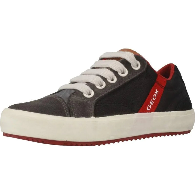 Geox Geox Alonisso Παιδικά Δερμάτινα Sneakers με Κορδόνι για Αγόρια Μαύρα Sneaker Αγόρι / Sneaker Boys 51IgcqAOHzL._AC_SY695