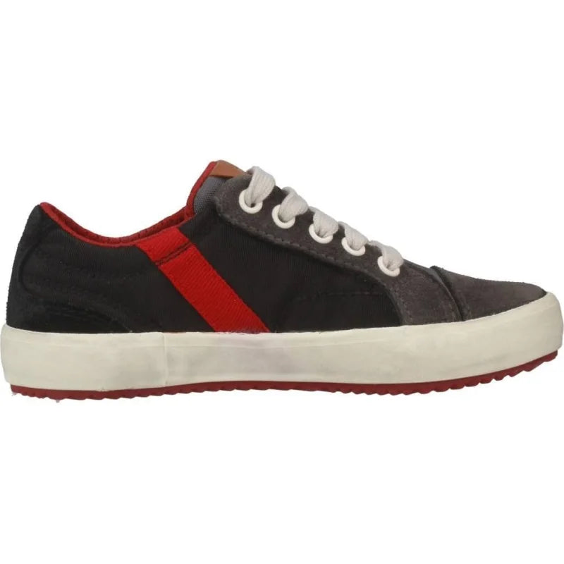 Geox Geox Alonisso Παιδικά Δερμάτινα Sneakers με Κορδόνι για Αγόρια Μαύρα Sneaker Αγόρι / Sneaker Boys 51aTiWd0C2L._AC_SY695