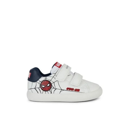 Geox Kids Spidey Anatomical Sneakers for Boys White Red