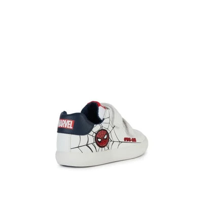 Geox Kids Spidey Anatomical Sneakers for Boys White Red