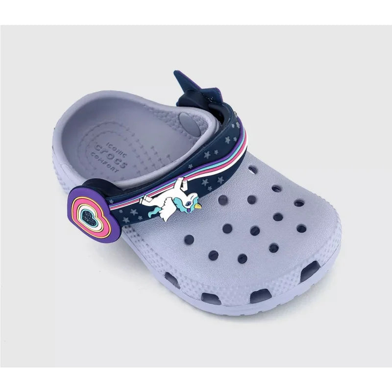 Crocs Crocs 211892-5BO Παιδικά Σαμπό Classic I Am Unicorn Light Up Θαλάσσης Κορίτσι / Beachwear Girl 5430889121_dt1