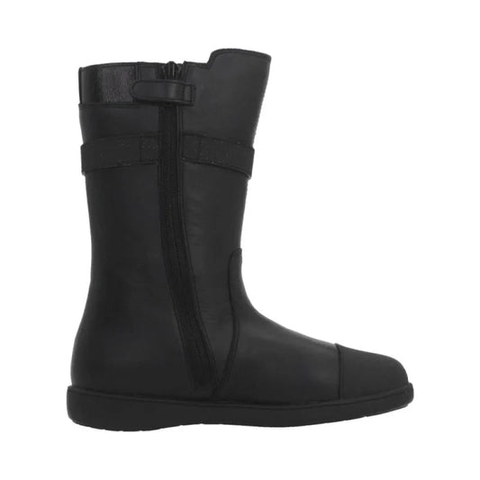 Garvalin Garvalin Παιδική Δερμάτινη Μπότα Ψηλή με Φερμουάρ Για Κορίτσια Μαύρη Μποτάκι Κορίτσι / Boots Girl 591135-large_default