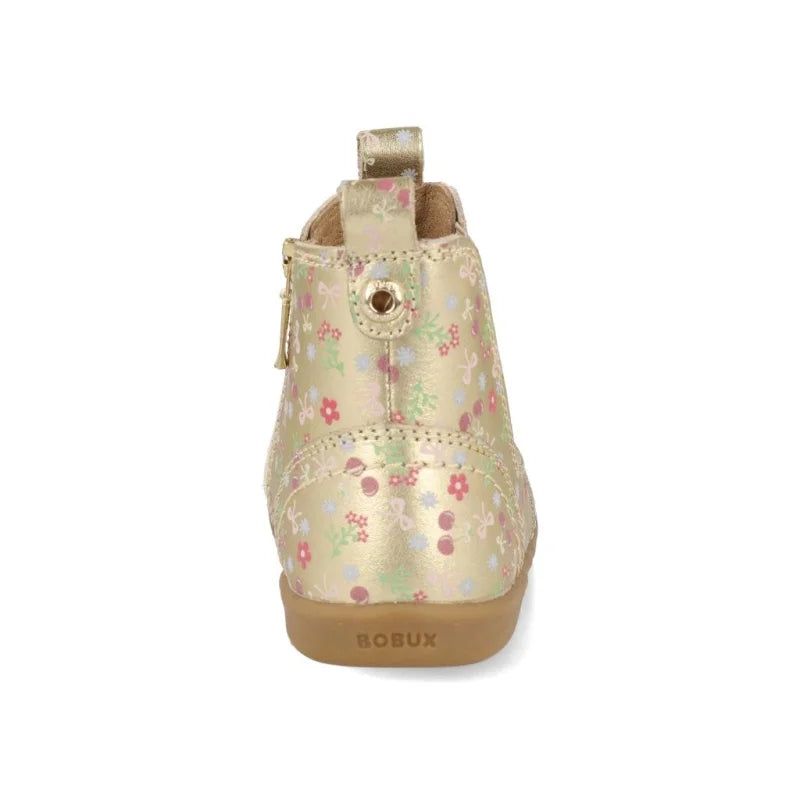 Bobux Bobux Ανατομικά Δερμάτινα Μποτάκια Jodhpur για Κορίτσια - Χρυσά με Λουλουδάκια Μποτάκι Κορίτσι / Boots Girl 64146-4_bq10013f11le-kotnikove-boty-bobux-jodhpur-gold-multi-5