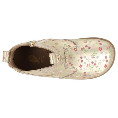 Bobux Bobux Ανατομικά Δερμάτινα Μποτάκια Jodhpur για Κορίτσια - Χρυσά με Λουλουδάκια Μποτάκι Κορίτσι / Boots Girl 64146-5_bq10013f11le-kotnikove-boty-bobux-jodhpur-gold-multi-6