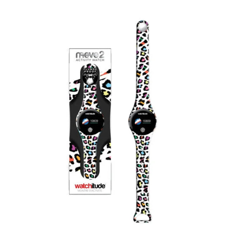 Watchitude Watchitude WTD-828 Ψηφιακό Αδιάβροχο Ρολόϊ Move 2 με Leopard Print Παιδικα Ρολόγια / Watches 828-2