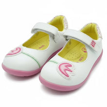 Agatha Ruiz De La Prada Children's Ballerina Shoes With Scratched Leather White