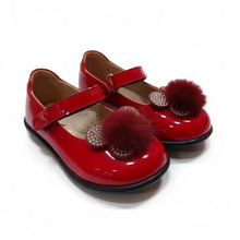Ricco Mondo Ballerines Anatomiques Enfant à Rayures Rouge Verni