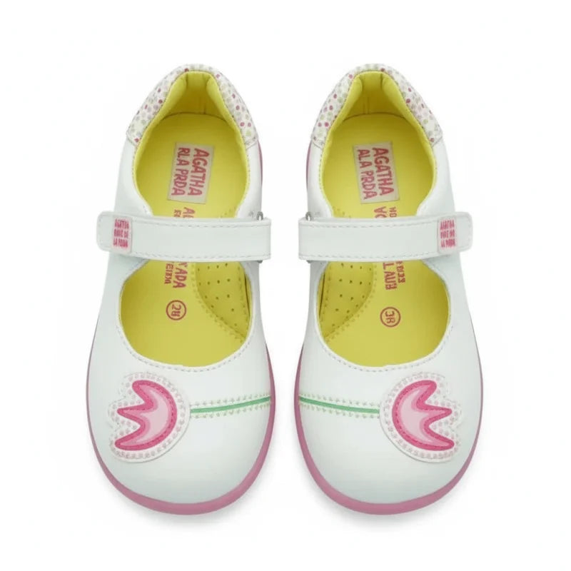 Αgatha Ruiz De La Prada Agatha Ruiz De La Prada Παιδικές Μπαλαρίνες με Σκρατς Δερμάτινες Λευκές Μπαρέτα/ Ballerina / Flat Shoes Girl 9022a705161ff42b7879d88f1fd6d0e8_f766008c-5609-4a13-9a92-c62cafafbaf7