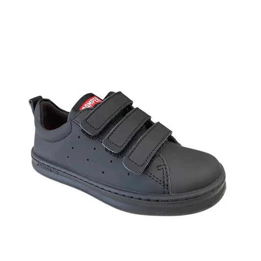 Camper Runner Black children's daily leather shoes