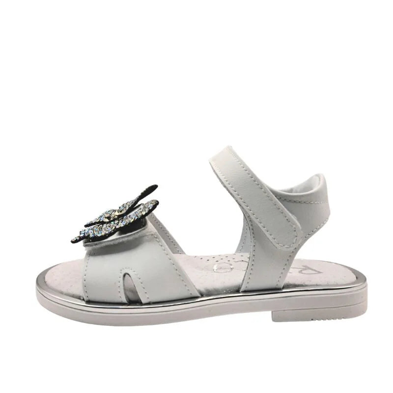 Ricco Ricco ελληνικά παιδικά ανατομικά πέδιλα για κορίτσια λευκό Πέδιλο Κορίτσι / Sandals Girl 987422-1