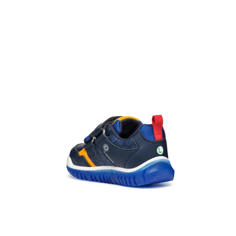 Geox Geox Lightyloo Παιδικά Sneakers B465ZC 000BC C4226 Navy Μπλε Παπούτσι Αγόρι Φωτάκια / Shoes with Lights Boy B465ZC000BCC4226_30-1024x683
