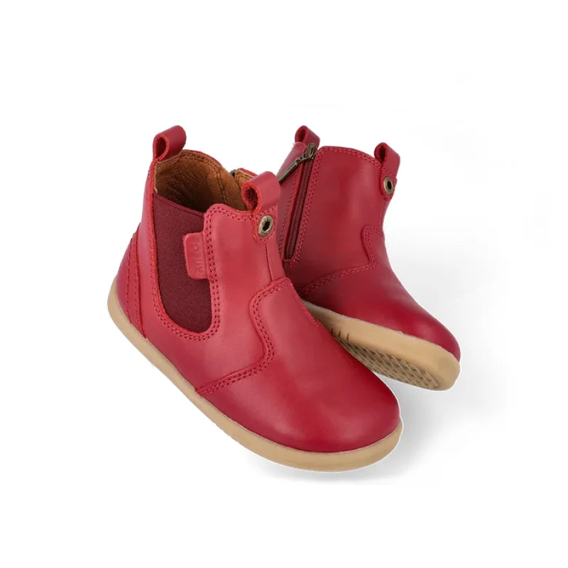 Bobux Bottes en cuir pour enfants avec fermeture éclair Cranberry 630864