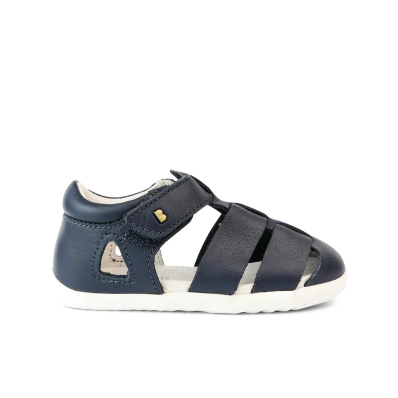 Bobux Bobux BQ10085DBYLE Παιδικά Δερμάτινα Πέδιλα Step Up - Navy/Tan Πέδιλο Αγόρι / Sandals Boy BB_BQ10085DBYLE_1