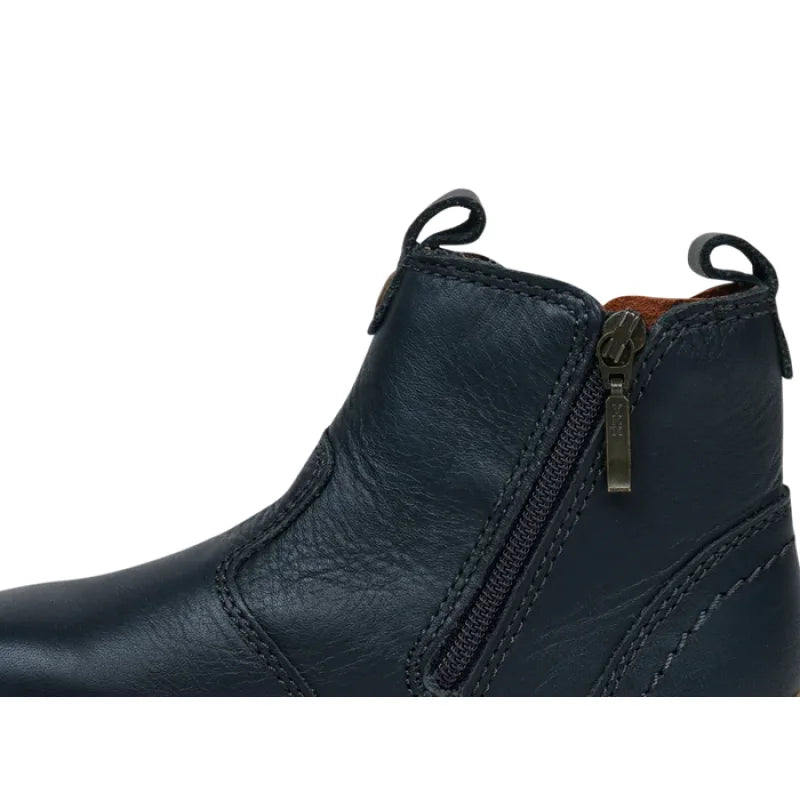 Bobux Bottes pour enfants en cuir avec fermeture éclair bleu 620825A