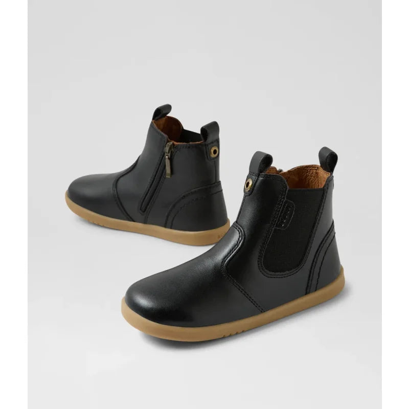 Bobux BOBUX Παιδικές Ανατομικές Δερμάτινες Μπότες Unisex Jodhpur Toddler (Νούμερα 23-26) Μαύρες Μποτάκι Αγόρι / Boots Boys BQ10013BLALE_6_1