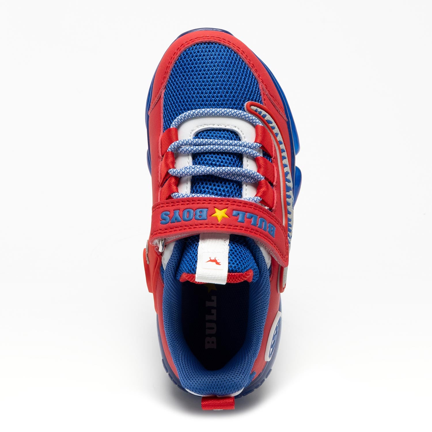 Bull Boys Bull Boys Παιδικά Sneakers με φωτάκια και ήχους δεινόσαυρων σε κόκκινο χρώμα Παπούτσι Αγόρι Φωτάκια / Shoes with Lights Boy BullBoys_DNAR5008_A00_RYRS_02