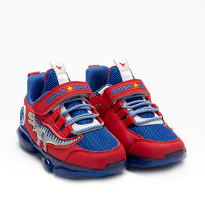 Bull Boys Bull Boys Παιδικά Sneakers με φωτάκια και ήχους δεινόσαυρων σε κόκκινο χρώμα Παπούτσι Αγόρι Φωτάκια / Shoes with Lights Boy BullBoys_DNAR5008_A00_RYRS_04