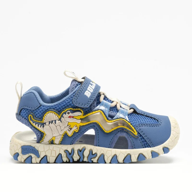 Bull Boys Bull Boys Παπουτσοπέδιλα Ανατομικά με Σκρατς & Φωτάκια - Μπλέ Πέδιλο Αγόρι Φωτάκια / Sandal Boy Lights BullBoys_DNCL4533_B00_BL06