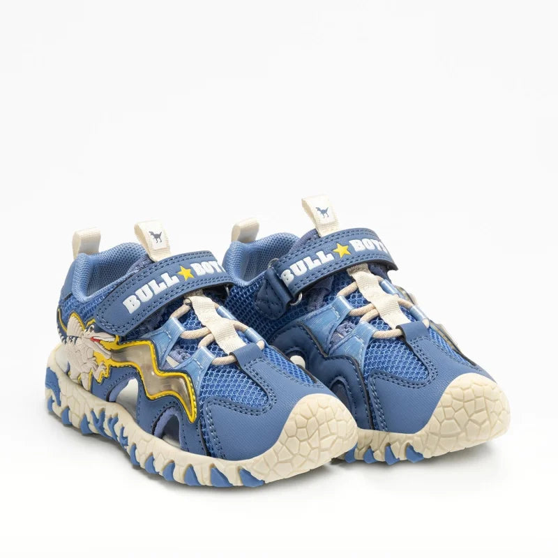 Bull Boys Bull Boys Παπουτσοπέδιλα Ανατομικά με Σκρατς & Φωτάκια - Μπλέ Πέδιλο Αγόρι Φωτάκια / Sandal Boy Lights BullBoys_DNCL4533_B00_BL06_04