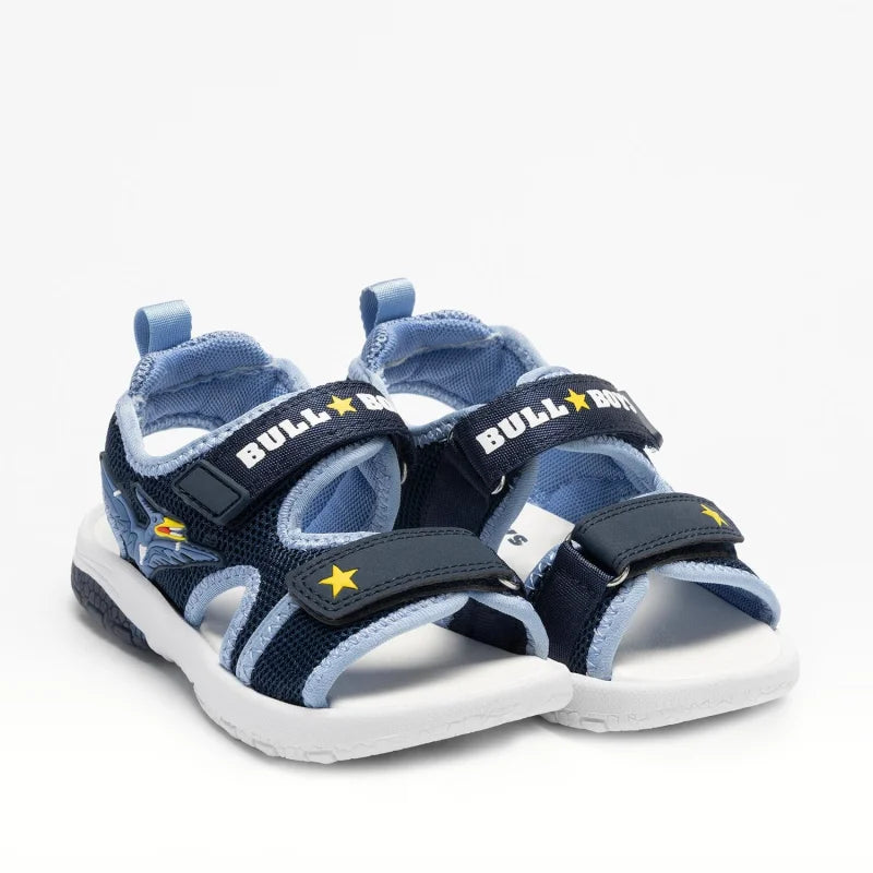 Bull Boys Bull Boys Ανατομικά Πέδιλα με Σκρατς & Φωτάκια μπλέ Πέδιλο Αγόρι Φωτάκια / Sandal Boy Lights BullBoys_DNCL4534_B00_BL01_04
