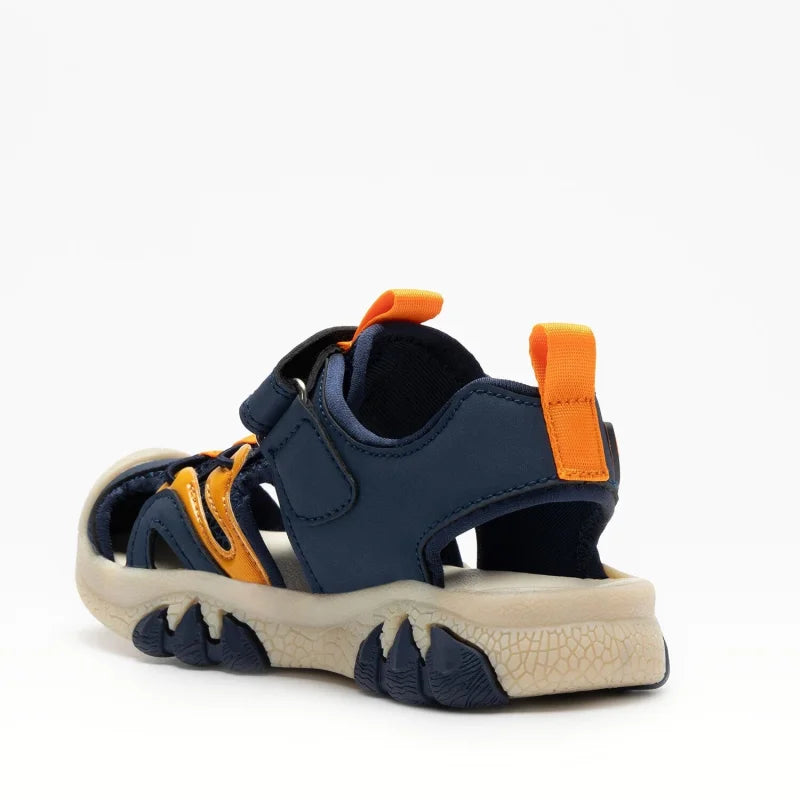 Bull Boys Bull Boys Παπουτσοπέδιλα Ανατομικά με Σκρατς & Φωτάκια μπλε Πέδιλο Αγόρι Φωτάκια / Sandal Boy Lights BullBoys_DNCL5050_B00_BL01_03