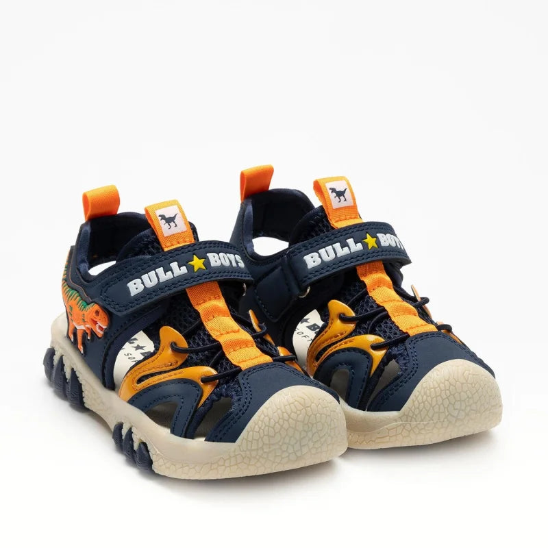 Bull Boys Bull Boys Παπουτσοπέδιλα Ανατομικά με Σκρατς & Φωτάκια μπλε Πέδιλο Αγόρι Φωτάκια / Sandal Boy Lights BullBoys_DNCL5050_B00_BL01_04