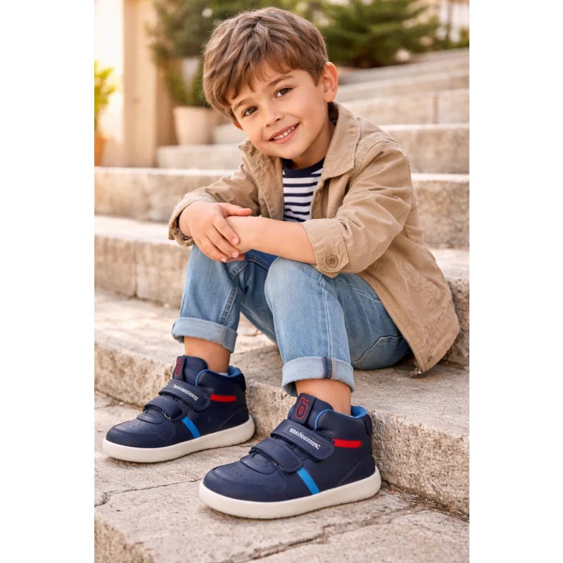 Biomecanics Biomecanics Παιδικό Δερμάτινο Ανατομικό Μποτάκι για Αγόρια Μπλε Μποτάκι Αγόρι / Boots Boys ChatGPT_Image_Jan_8_2026_05_52_23_PM