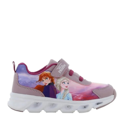 Disney Frozen Παιδικά Sneakers Ανατομικά με Φωτάκια Λιλά