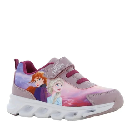 Disney Frozen Παιδικά Sneakers Ανατομικά με Φωτάκια Λιλά