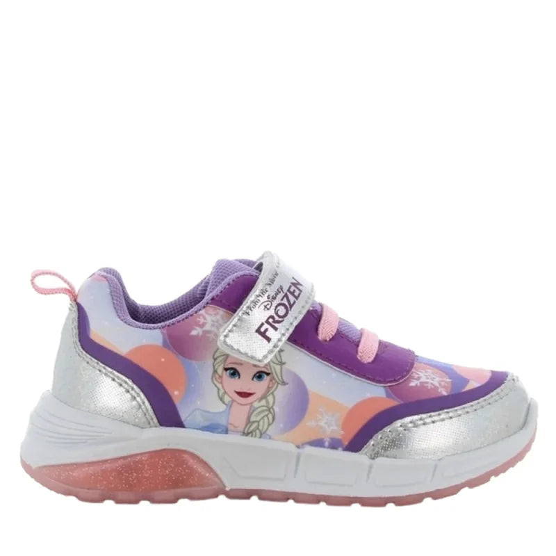 Leomil Disney Frozen Παιδικά Sneakers Ανατομικά με Φωτάκια Λιλά Παπούτσι Κορίτσι Φωτάκια / Shoes with Lights Girl FZ012895a