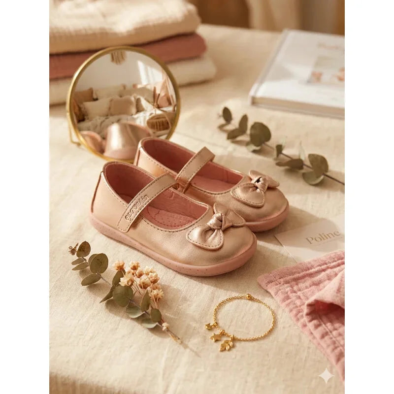 Garvalin Garvalin 262319-C Παιδικά Παπούτσια Mary Jane - Rose Gold Δέρμα με Φιόγκο Μπαρέτα/ Ballerina / Flat Shoes Girl Gemini_Generated_Image_15igpr15igpr15ig