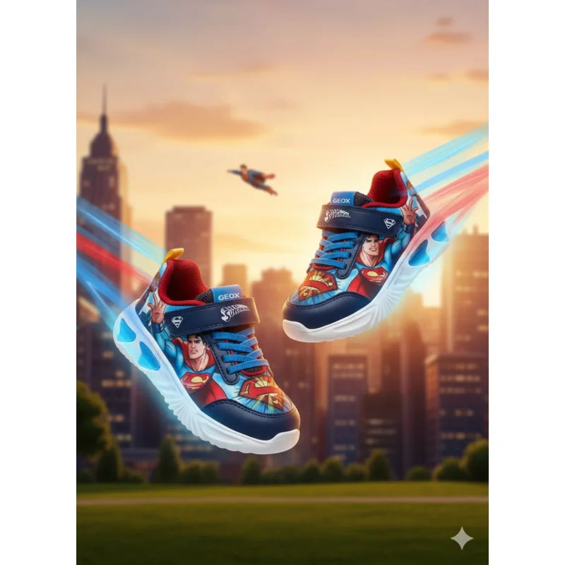 Geox Geox J65DZA 02ABC C0693 Παιδικά Αθλητικά DC Comics Μπλε Παπούτσι Αγόρι Φωτάκια / Shoes with Lights Boy Gemini_Generated_Image_v7hqehv7hqehv7hq