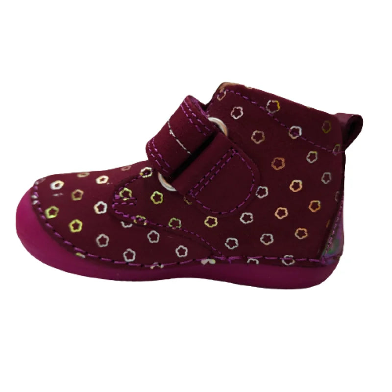 Kickers Suede Children's Boots with Bordeaux Scratches