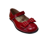 Ricco Ricco Παιδικές Ελληνικές Δερμάτινές Μπαλαρίνες Χειροποίητες Ανατομικές για Κορίτσια Κόκκινη Μπαρέτα/ Ballerina / Flat Shoes Girl IMG20230929124030-removebg-preview