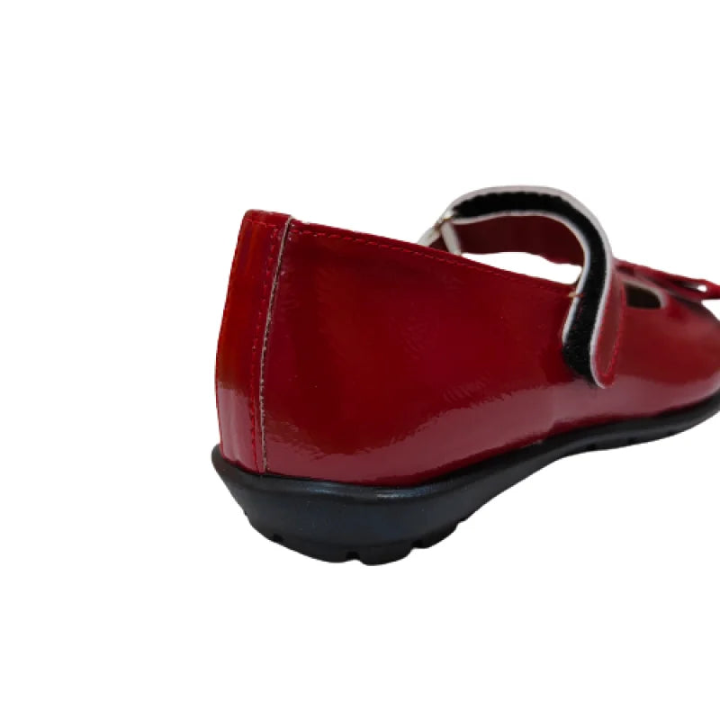 Ricco Ricco Παιδικές Ελληνικές Δερμάτινές Μπαλαρίνες Χειροποίητες Ανατομικές για Κορίτσια Κόκκινη Μπαρέτα/ Ballerina / Flat Shoes Girl IMG20230929124053-removebg-preview